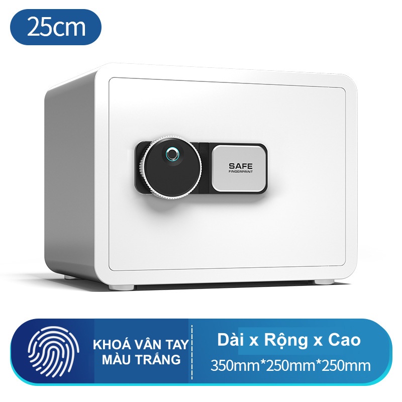 Két sắt điện tử mini cao cấp khoá vân tay safe, an toàn chống cháy nổ dùng cho gia đình, khách sạn, resort