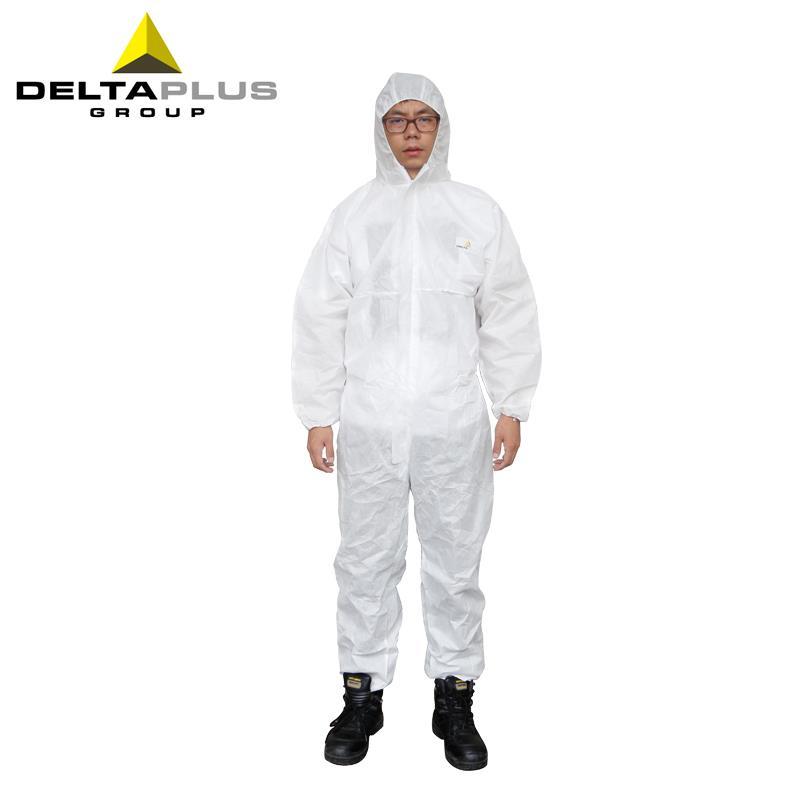 Bộ đồ DT215 DELTA PLUS Áo liền Quần Liền Mũ chống virus, chống hoá chất dùng phun sơn, phun thuốc trừ sâu, chống bụi công nghiệp môi trường độc hại