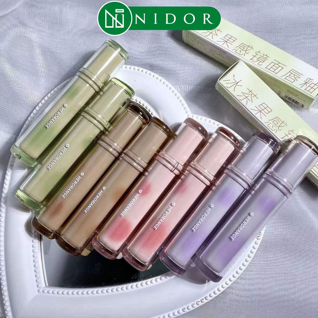 Son bóng herorange iced tea fruity mirror lip glaze