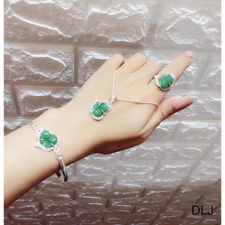 Bộ trang sức hồ ly may mắn tình duyên 3 món dây chuyền, nhẫn, lắc tay-JQN gian hàng chính hãng cam kết Bạc chuẩn, Chất lượng không lo đen xỉn