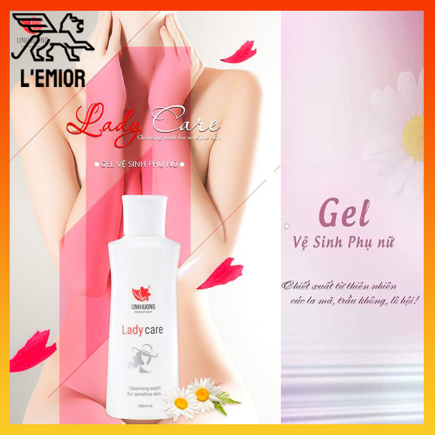 LEMIOR - Dung Dịch Vệ Sinh Phụ Nữ Linh Hương Lady Care 150ml, Nước Rửa Phụ Khoa, Chiết Xuất Lá Trầu Không, Chống Viêm Nhiễm Phụ Khoa, Se Khít Vùng Kín, Nước Hoa Vùng Kín