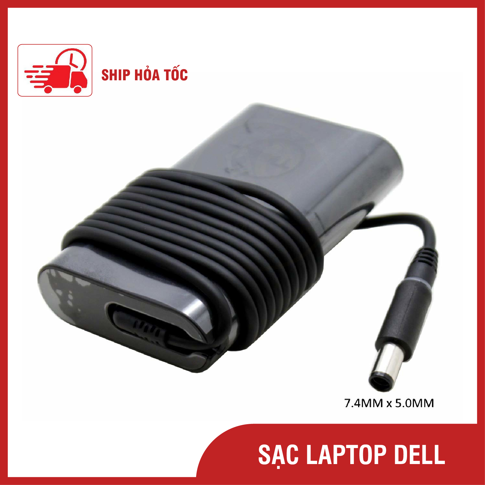 Sạc laptop dell chân to 19.5v 4.62a 90w đầu kim lớn 7.4 x 5.0mm adapter charger dây sạc máy tính dell latitude inspiron ship hỏa tốc