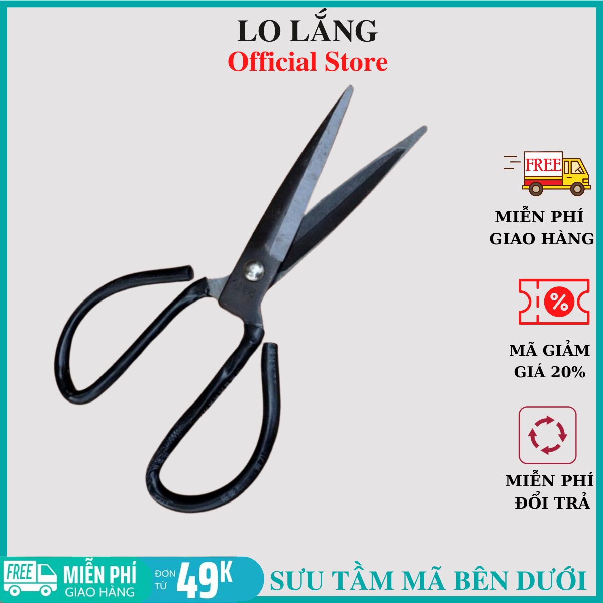 Kéo thép cắt thịt gà ,cắt vải , giấy đa năng 100 phần trăm từ thép