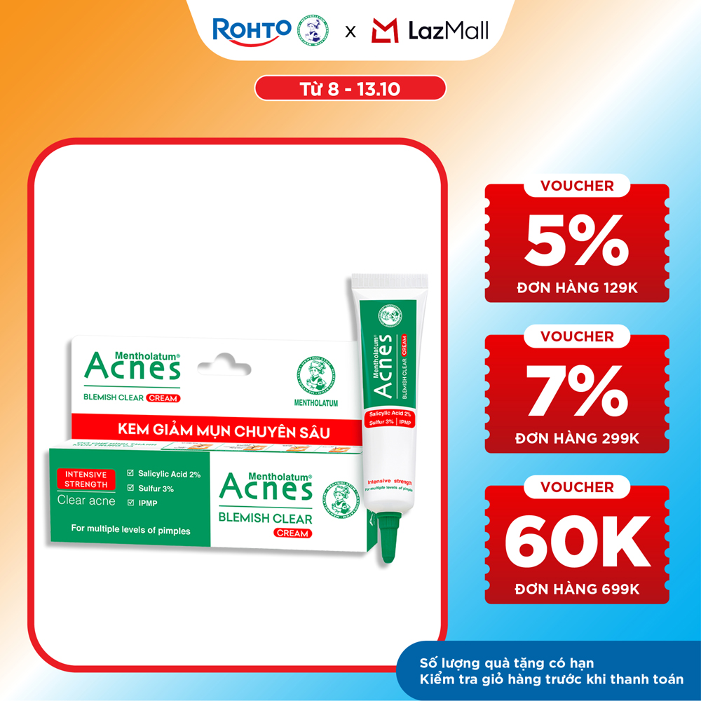 Kem chấm mụn chuyên sâu Acnes Blemish Clear Cream 10g