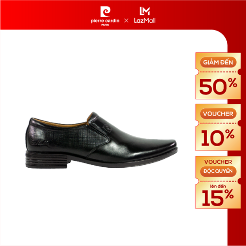 Giày tây nam Pierre Cardin chất liệu da bò thật nhập khẩu, đế cao su chống trơn trượt, bảo hành 12 tháng - PCMFWLG 760