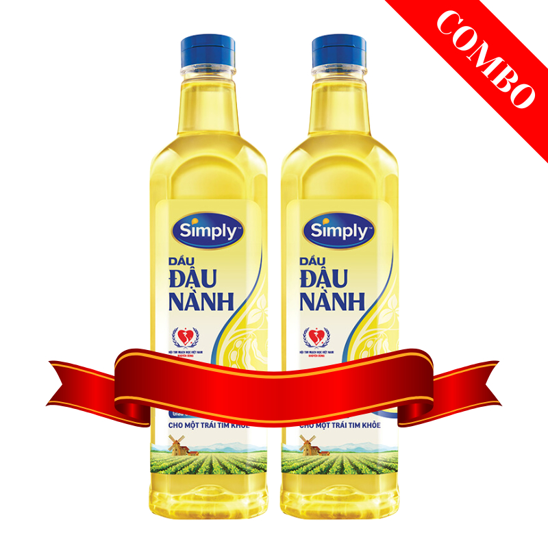 [COMBO SIMPLY TỐT CHO TIM 04] 2 chai Dầu Đậu Nành Simply 1L - SHOP THU QUÂN