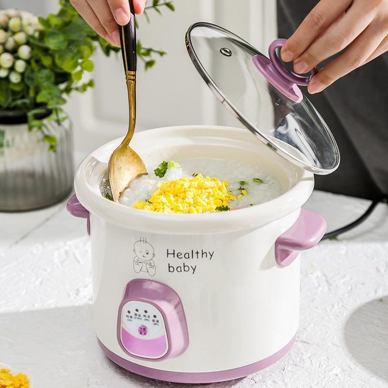 Nồi Chưng, Tiềm Yến, Nấu Cháo, Soup, hầm chậm... bằng điện 0,7Lít GX 07A (nắp kính)