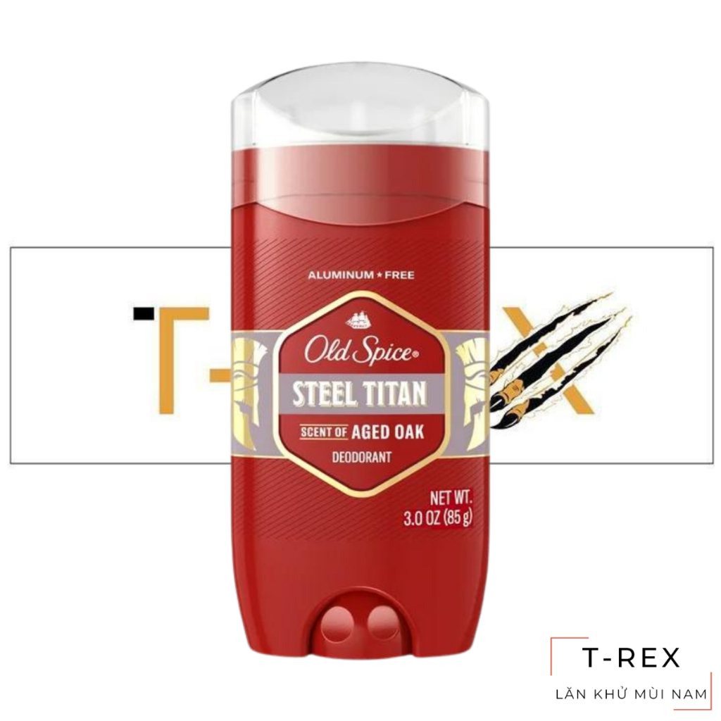 Lăn Khử Mùi Old Spice Red Collection Steel Titan Aluminum-Free 85Gr