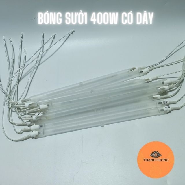 Bóng quạt sưởi halogen liền dây 24cm 400w 220v