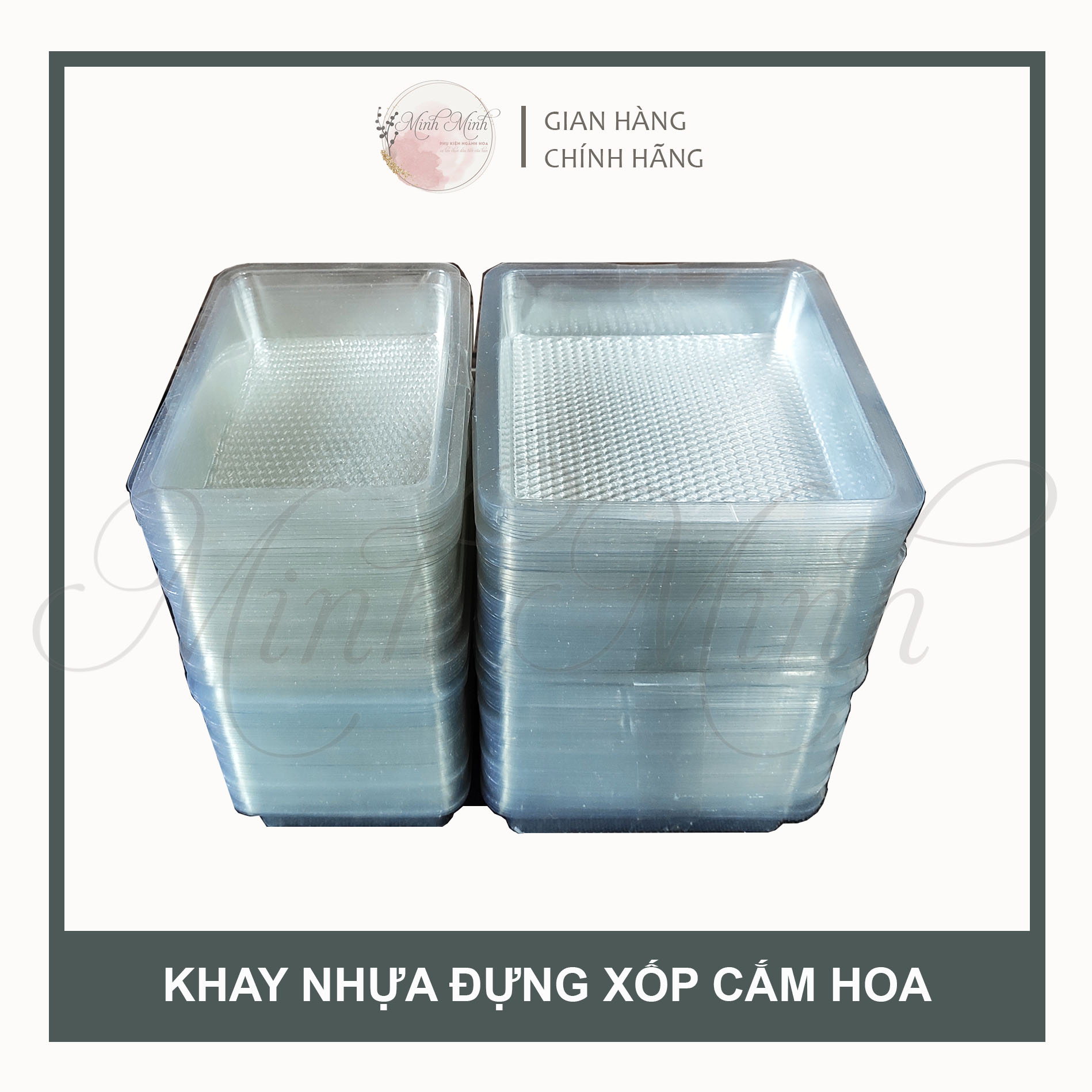 KHAY NHỰA ĐỰNG XỐP CẮM HOA- SET 50 CÁI