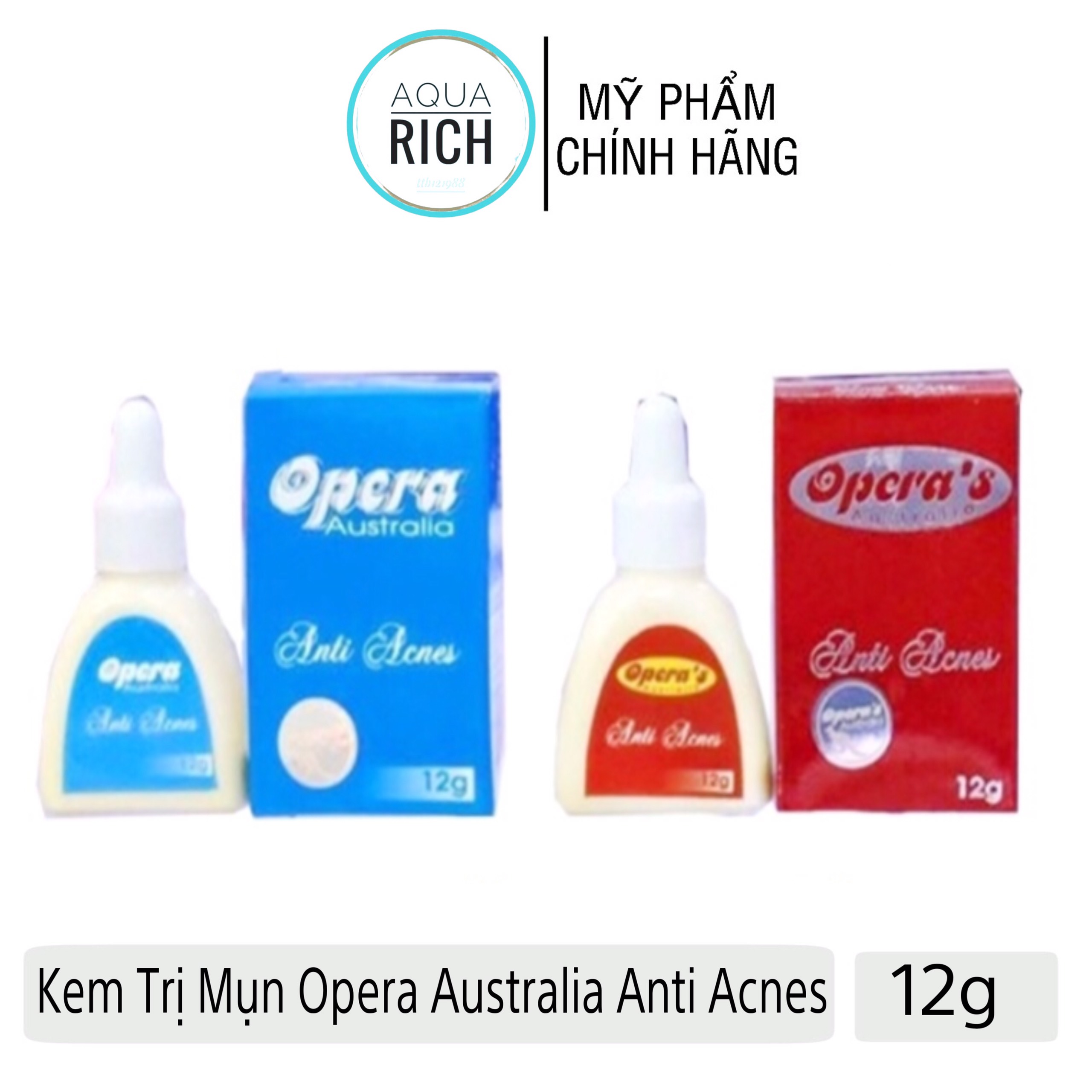 Kem Mụn Opera Xanh Giảm Mụn Bọc, Mụn Mủ, Mụn Sưng Viêm 12g