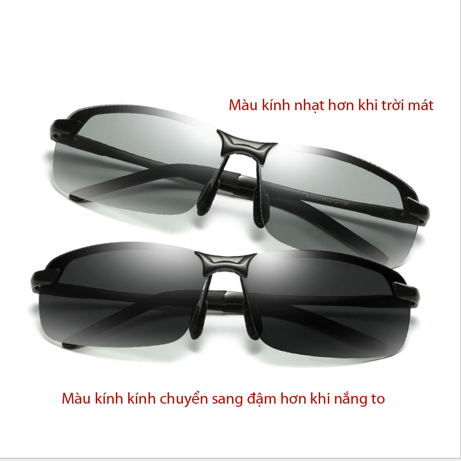 Kính mát đổi màu đi ban ngày BN3043 tròng polaroid chống UV cho nam nữ