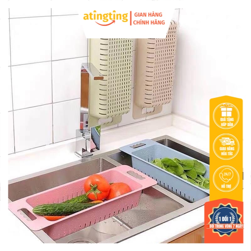 Rổ gác bồn rửa chén thông minh- điều chỉnh được chiều dài.