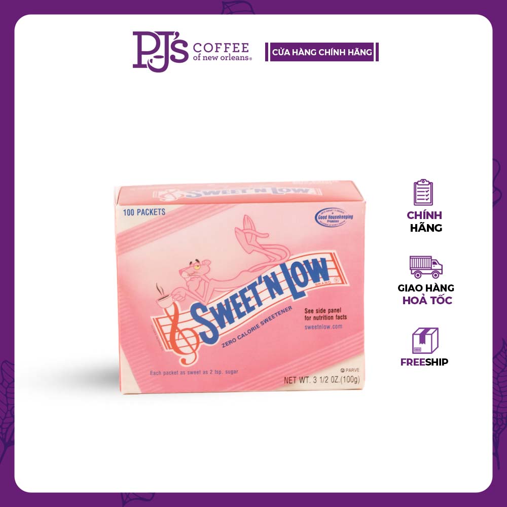 Đường ăn kiêng Sweet'n Low Zero Calories Sweetener cao cấp, nhập khẩu Mỹ phù hợp với người ăn kiêng - 100 gói x 100 gram