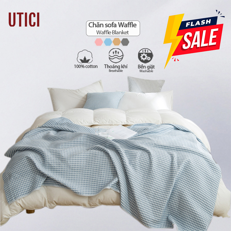 UTICI chăn waffle Modal Họa Tiết Tổ Ong chăn sofa mền ngủ mát lạnh Chăn mỏng chăn xô thoáng khí 2mx2m3 sẵn hàng tại VN