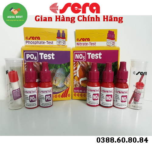 Combo 1 hộp test po4 và 1 hộp test no3 sera đức