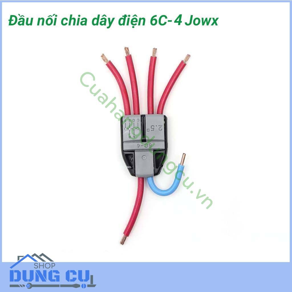 ◙❒ Đầu nối chia dây điện 1 đầu ra nhiều đầu dây điện 6C-4