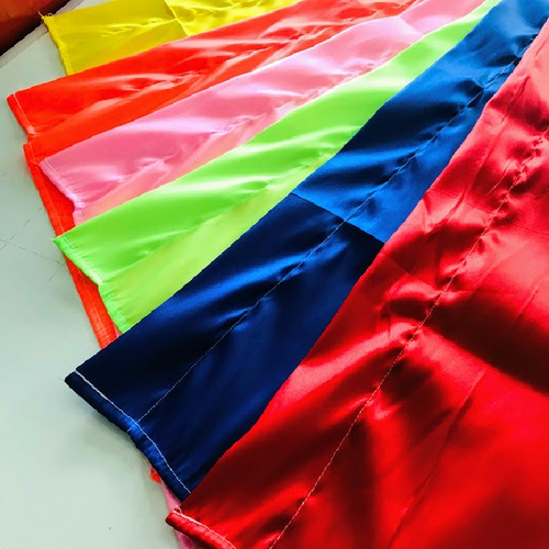 Combo 6 cờ vải lá chuối, cờ phướn 40x80cm nhiều màu sắc trang trí lễ hội, sự kiện ngoài trời