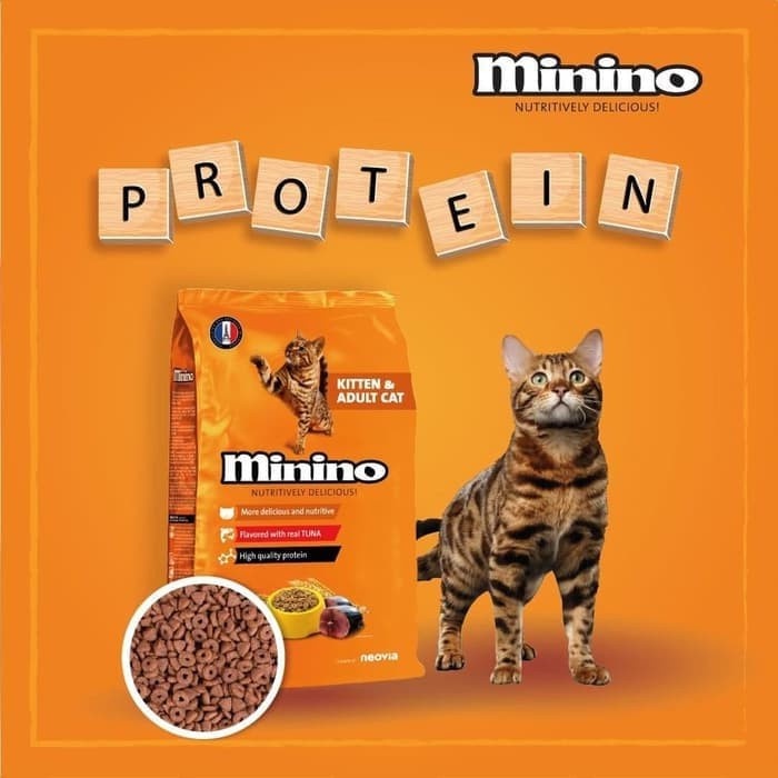 Hạt cho mèo mọi lứa tuổi minino vị cá ngừ túi 1,3kg