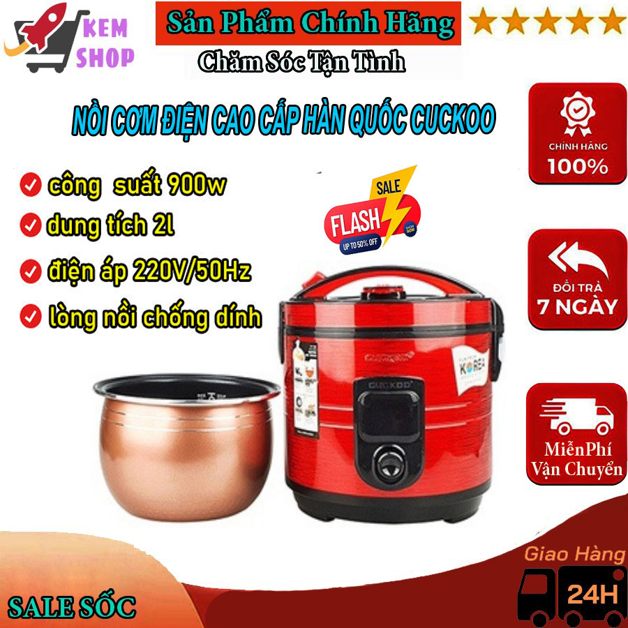Nồi cơm điện cuckoo 2.0 lít - nồi cơm cuckoo lòng nồi siêu dày và được phủ men siêu chống dính, công suất 900w , nấu cơm nhanh, tiết kiệm điện, nồi cơm diện, nồi cơm điện mini, nồi cơm điện giá rẻ, noi com dien