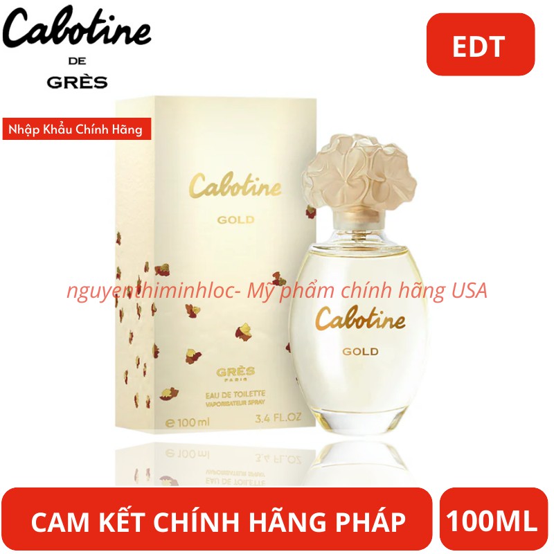 Nước hoa nữ cabotine gold 100ml edt - cam kết hàng chính hãng pháp