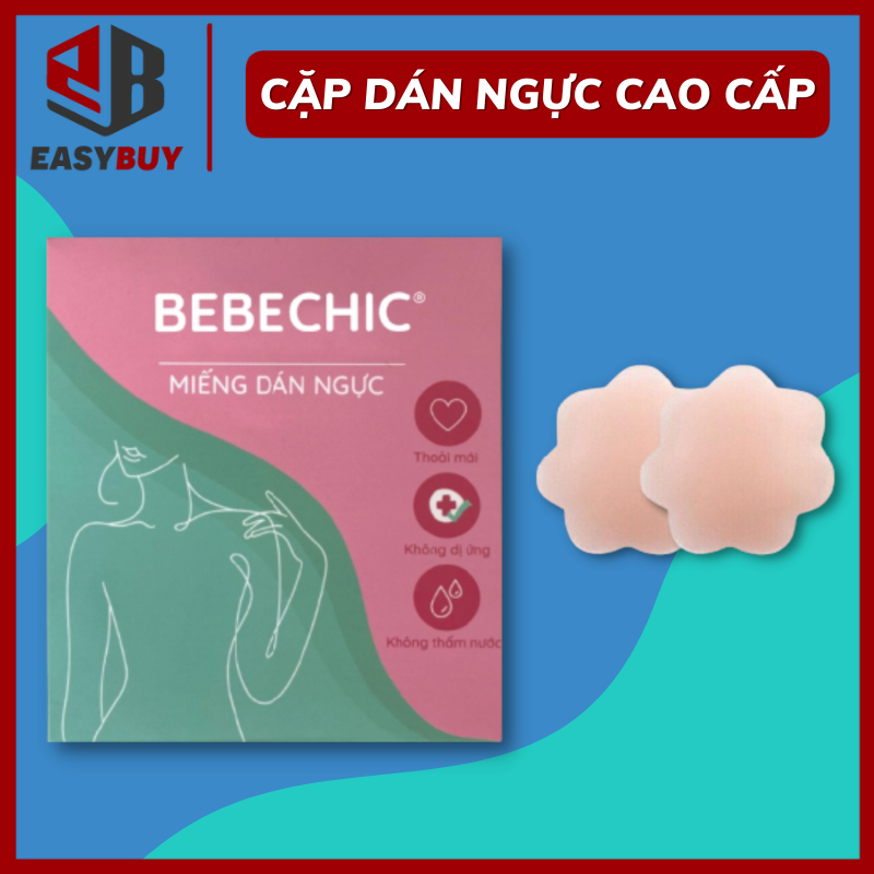 Cặp miếng dán ngực hình tròn hình hoa tiện dụng dán siêu chắc