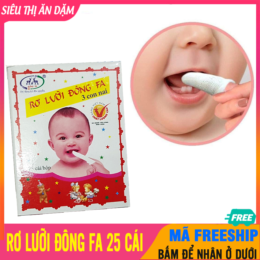 Rơ Lưỡi Đông Pha Cho Trẻ Sơ Sinh Hộp 25 Miếng, Kháng Khuẩn Tốt, Đánh Răng Lưỡi Cho Bé, Rơ Lưỡi Silicone Mềm Mại - Rơ Lưỡi Trẻ Sơ Sinh, Rơ Lưỡi Trẻ Sơ Sinh, Rơ Lưỡi Cho Bé Sơ Sinh -  1 Ro Luoi Dong Pha - Siêu Thị Ăn Dặm