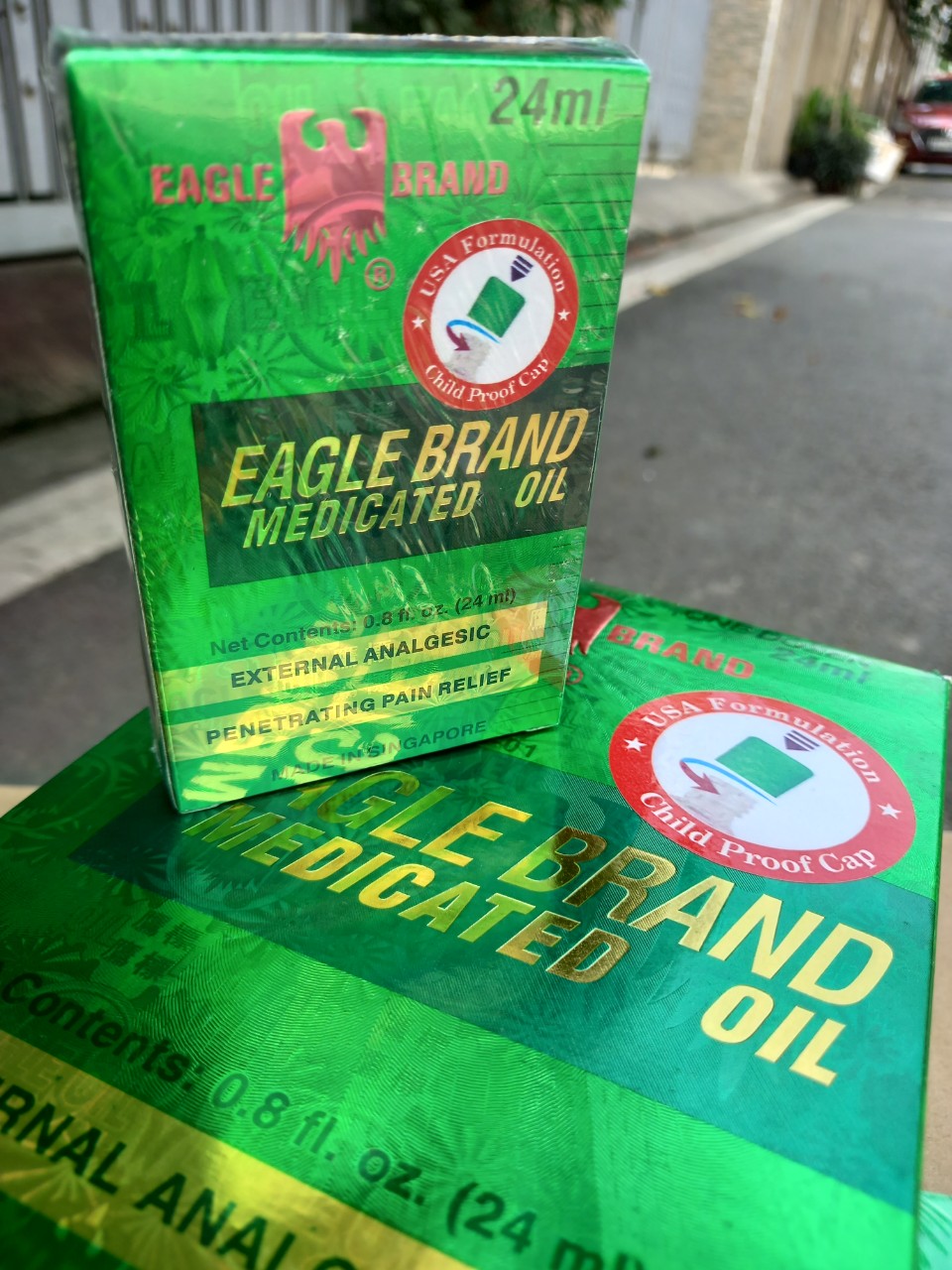 Combo 3 chai dầu gió xanh 2 nắp singapore nhập khẩu chính hãng - 24ml hsd 12/2025