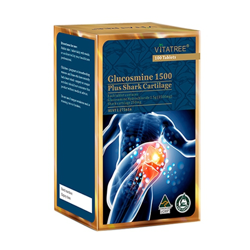 (Hộp100 viên) VITATREE GLUCOSAMINE1500 -Hỗ trợ duy trì sức khỏe và chức năng của khớp sụn khớp- Nhà Thuốc Dr Tâm