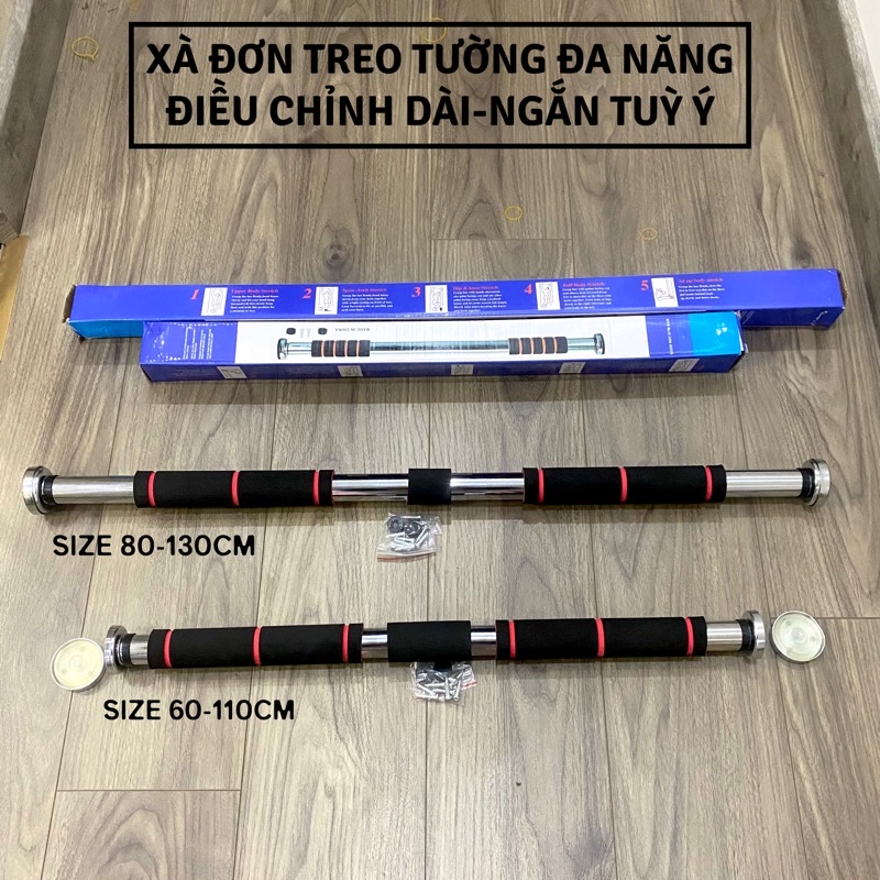 Xà đơn gắn cửa 80cm 130cm giá tốt t09/2023 xà đơn treo tường 80cm 130cm xà đơn treo tường 80-130cm giá tốt, giảm giá đến 40% xà đơn treo tường inox loại dài 80cm-130cm