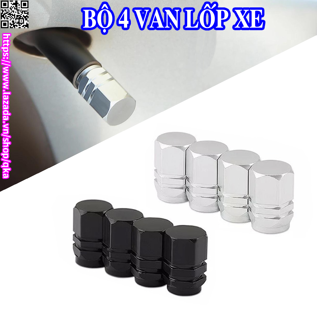 Bộ 4 nắp chụp van lốp xe máy ô tô xe hơi