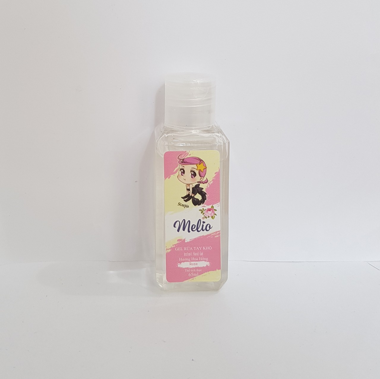 Gel rửa tay khô Melio hương hoa hồng 65ML