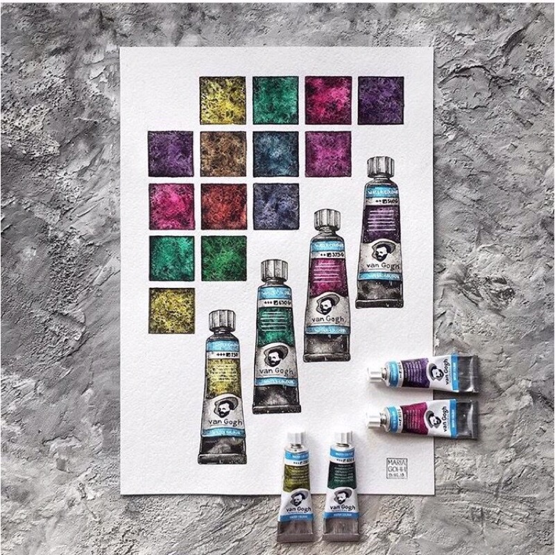Màu nước tách lớp dusk van gogh pan lẻ 0,5ml; 1ml; 2ml