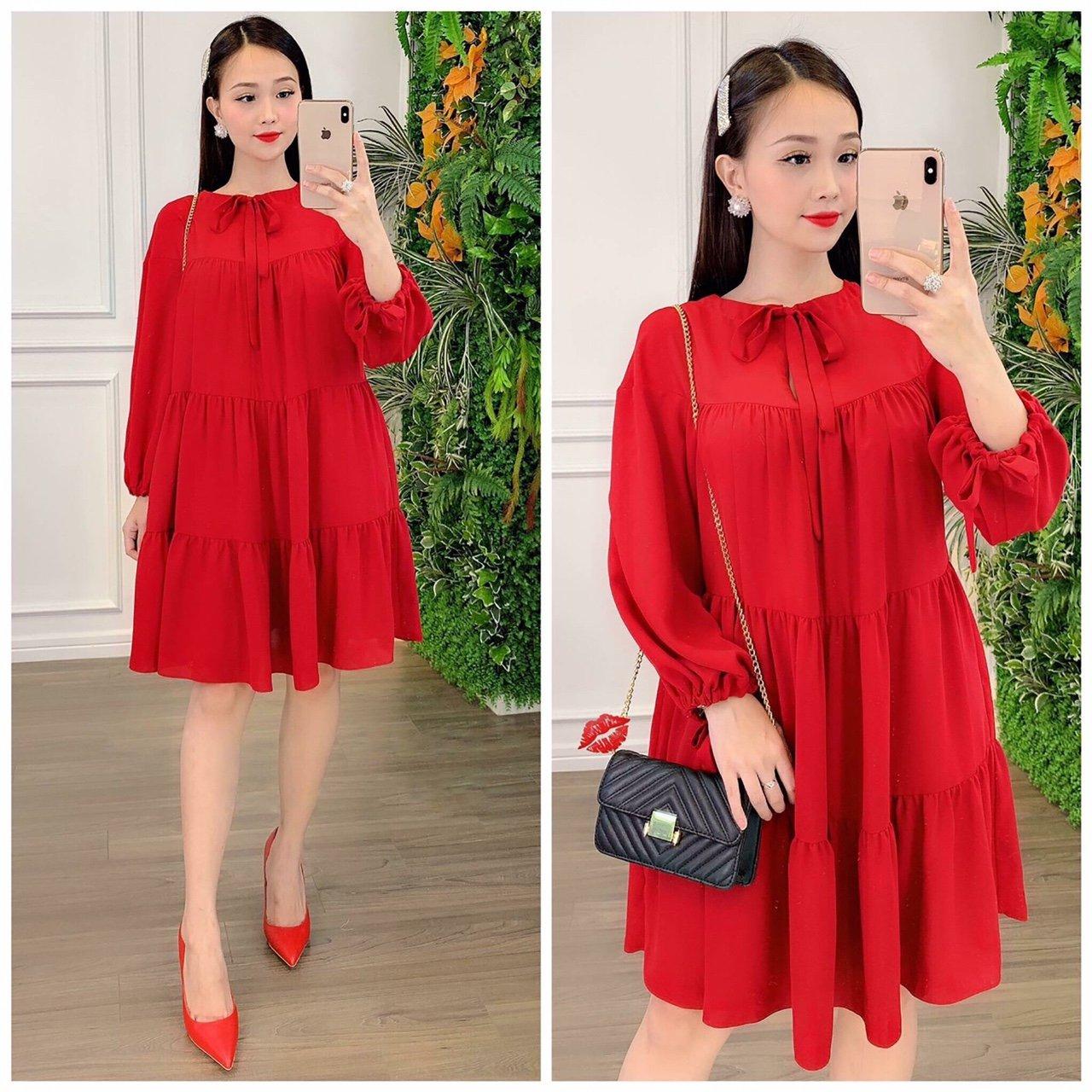 Đầm bầu tiêu tiểu thư nhúng tầng