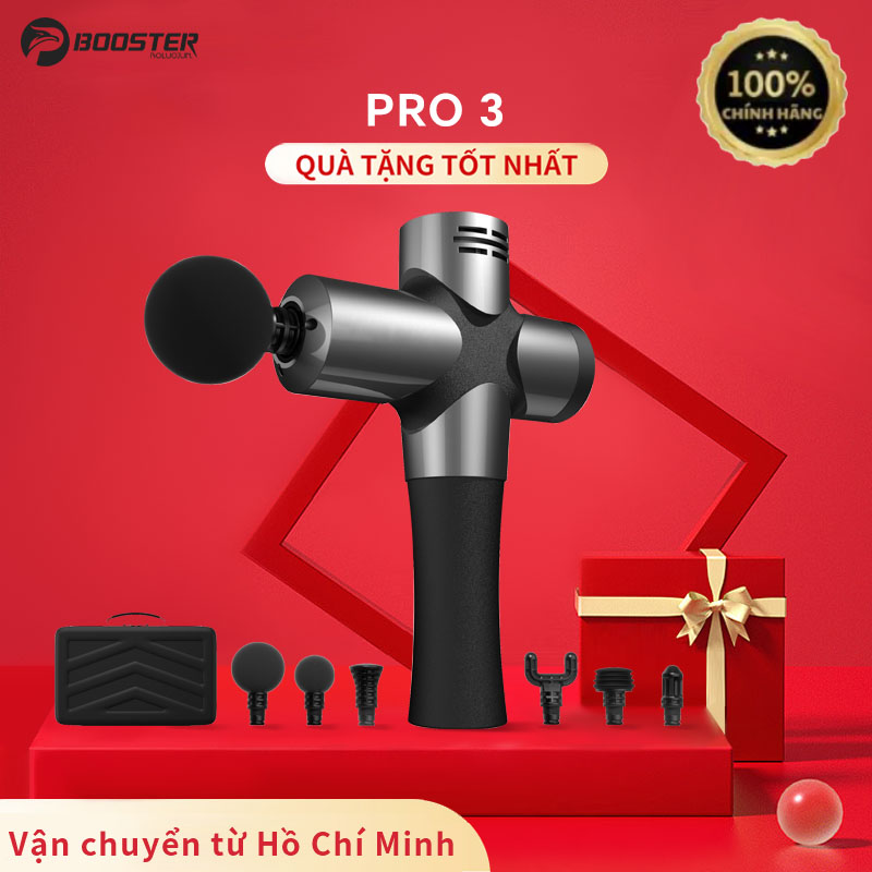 Máy massage cầm tay, súng massage gun chuyên nghiệp mỹ booster pro 3 - 126w - dòng cao cấp