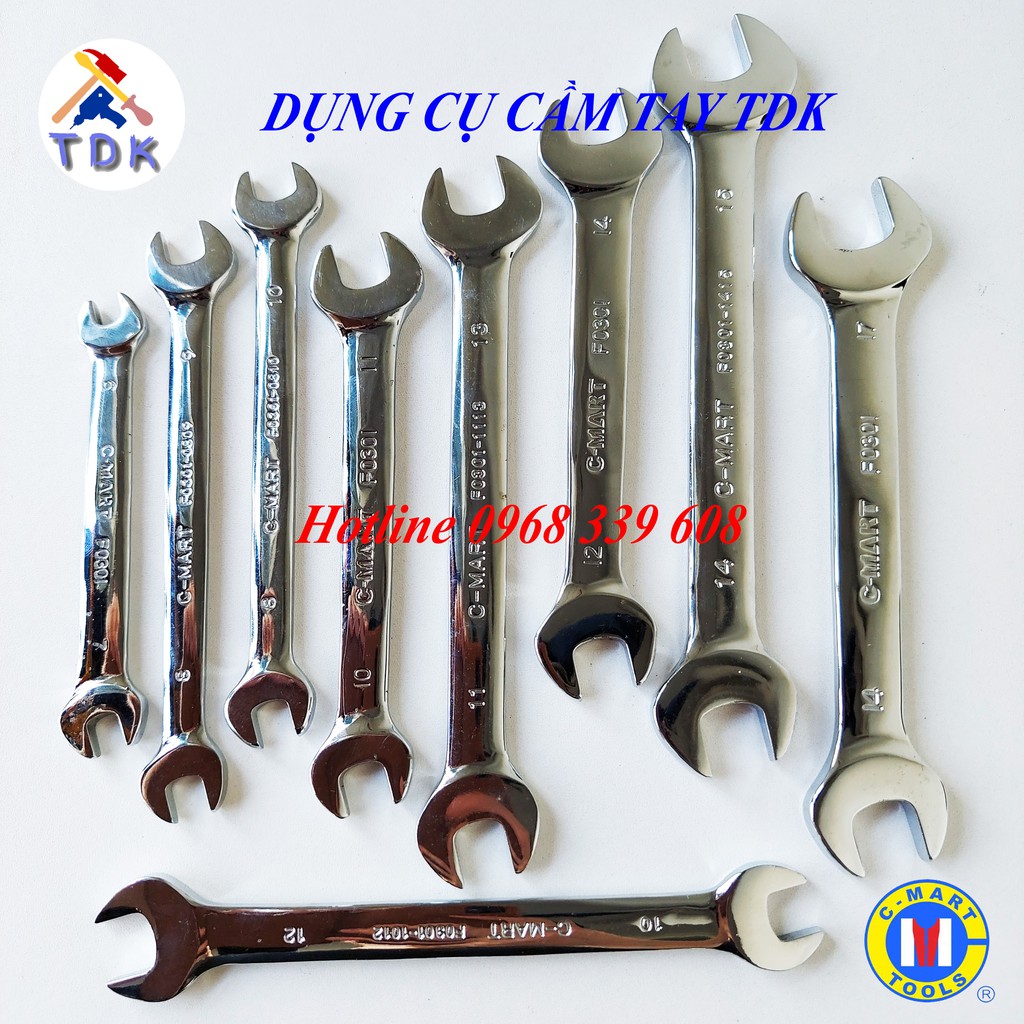 Cờ lê 2 đầu miệng f0301 cmart các cỡ 6~19mm