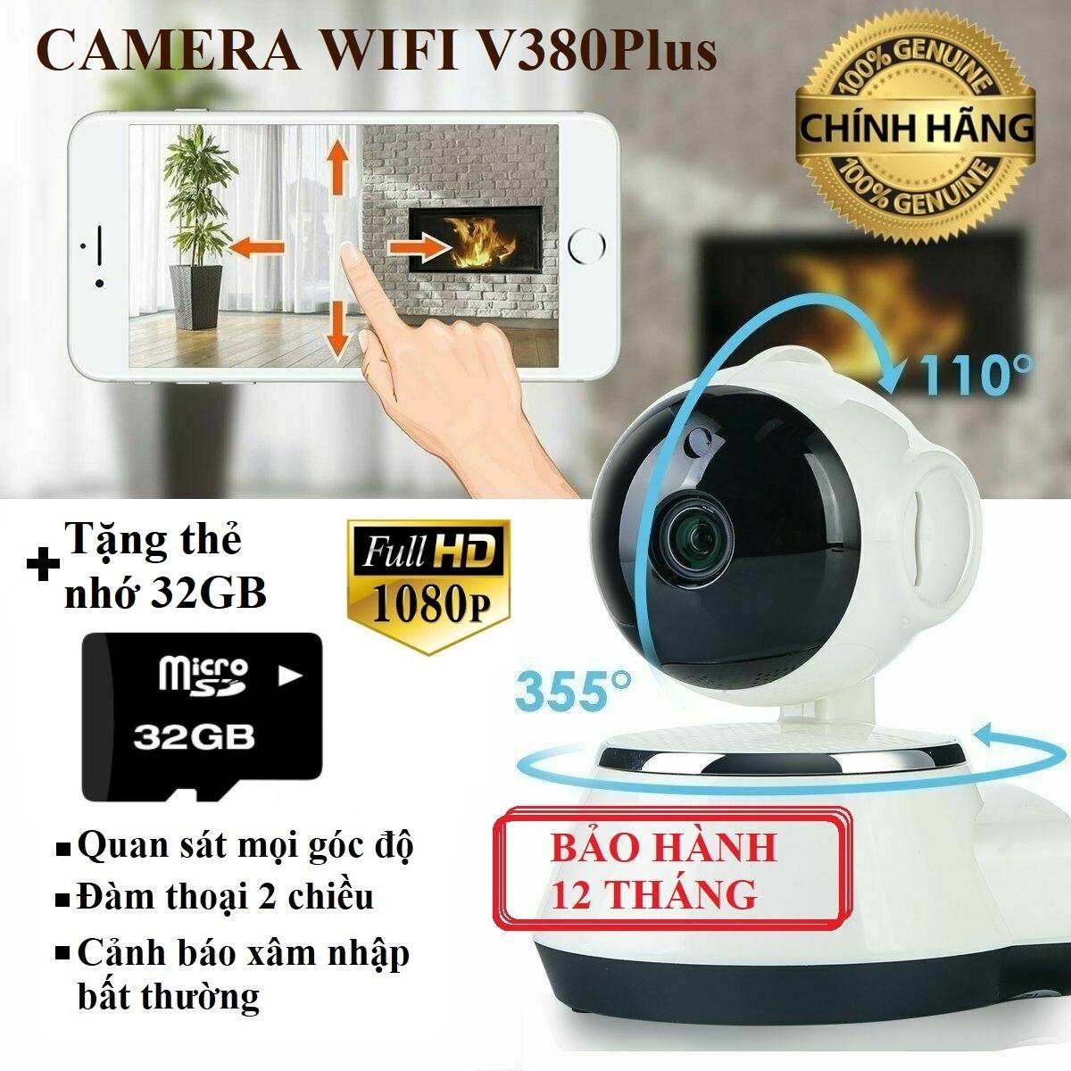 Camera Wifi V380Plus - Camera Wifi xoay 360 độ - Camera Wifi không dây - Camera wifi đàm thoại 2 chiều