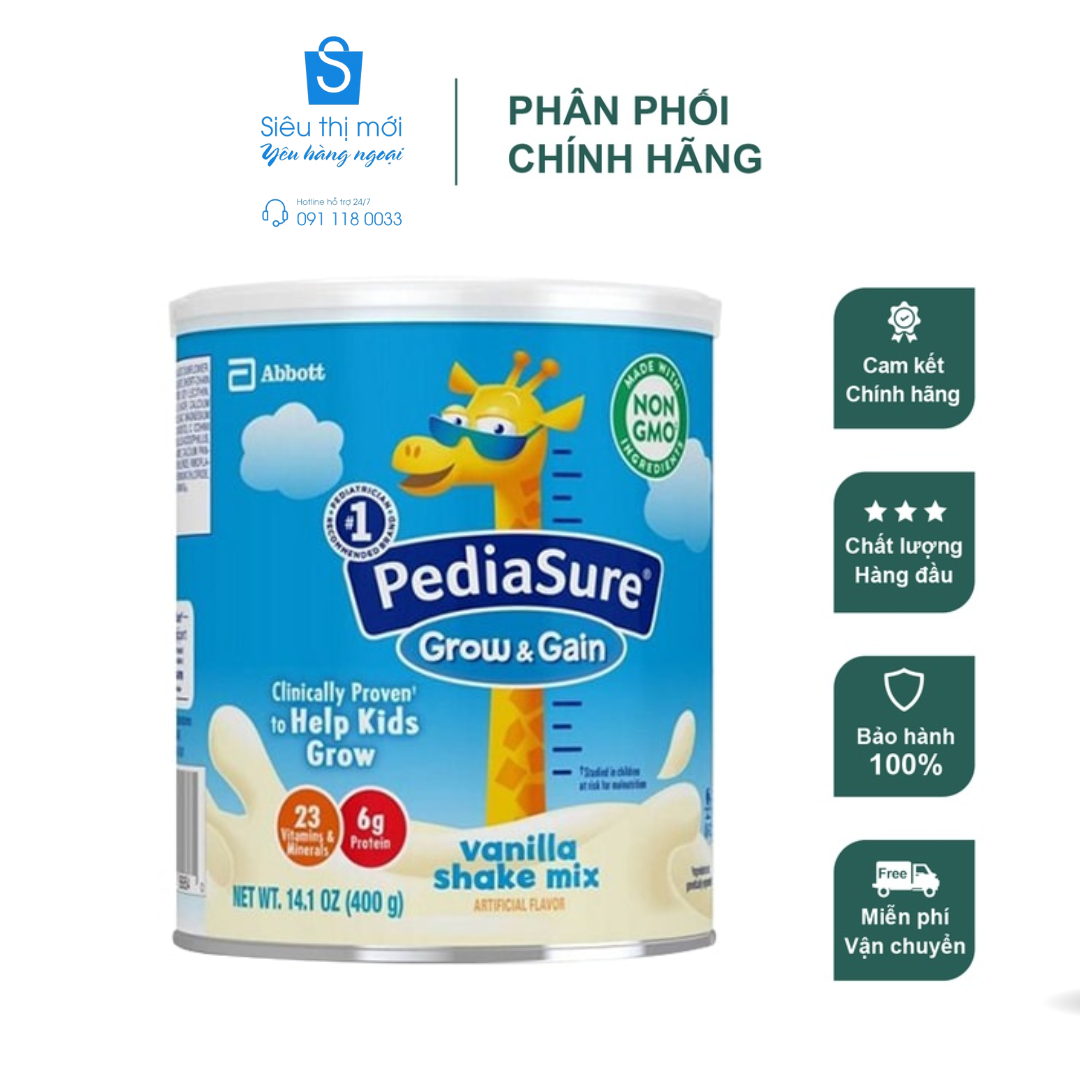 Date 2024 Sữa Bột Pediasure Vanilla 400g – Mỹ