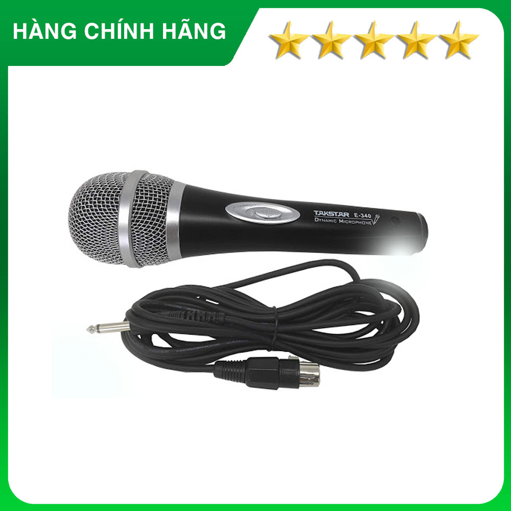Micro karaore có dây Takstar E340 giá rẻ, âm thanh chuẩn cho dàn karaoke gia đình