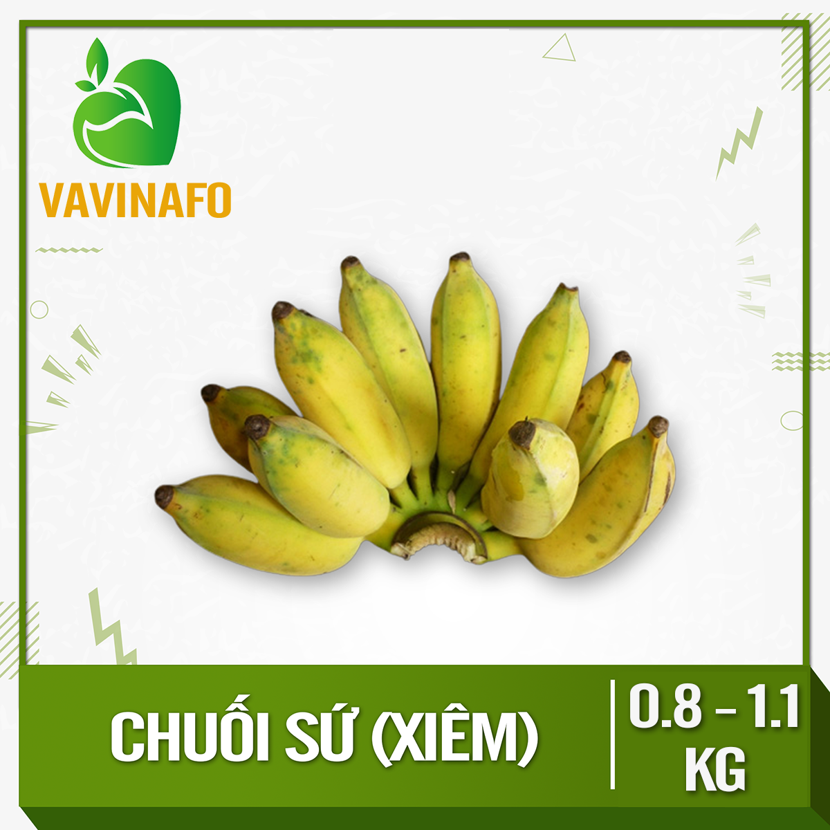 Hcm - chuối sứ (0.8 -1.1 kg) (giao xanh/chín ngẫu nhiên tùy đợt hàng) - [giao nhanh tphcm]