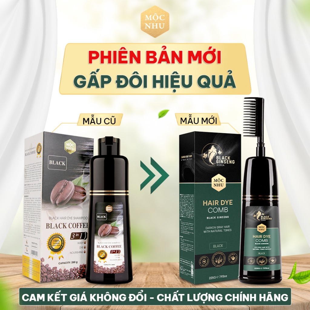 Dầu gội phủ bạc mộc nhu hắc nhân sâm 225g - hair dei comb black ginseng shampoo