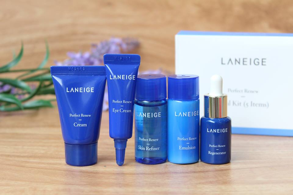 Bộ dưỡng da ngăn ngừa lão hóa laneige perfect renew trial kit 4 items