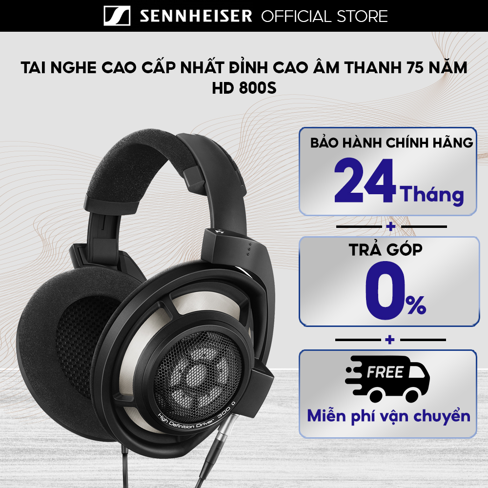 Tai nghe chụp tai sennheiser hd 800 s - bảo hành chính hãng 24 tháng