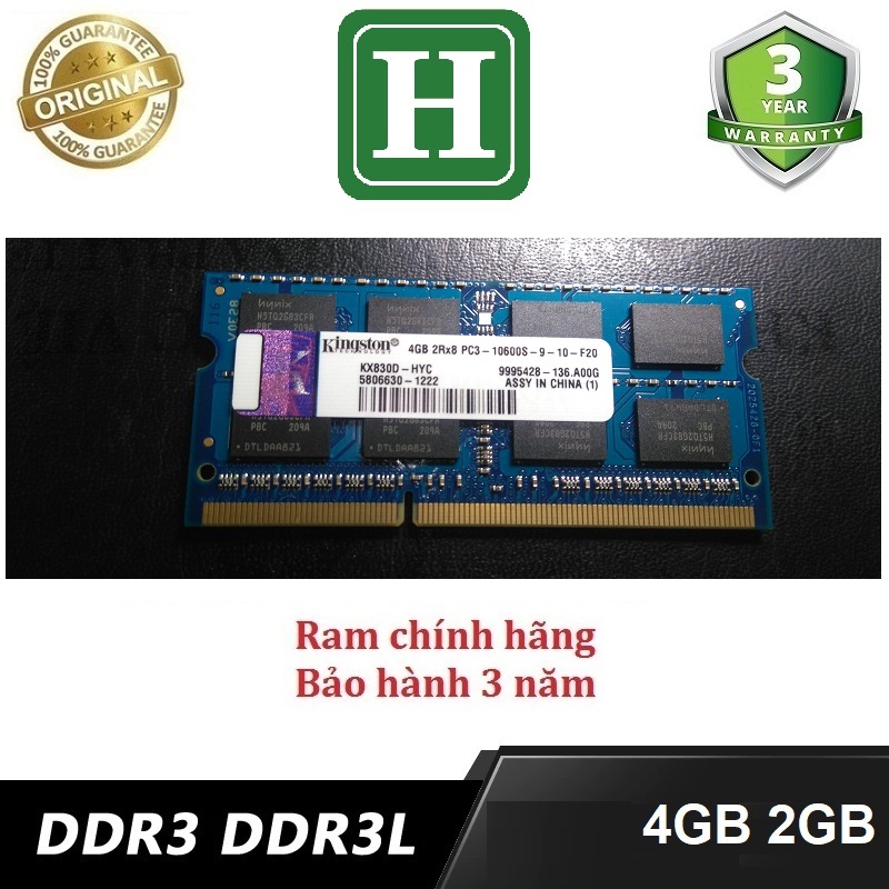 Ram laptop DDR3 2Gb 4Gb bus 1600 và các loại khác hàng chính hãng bảo