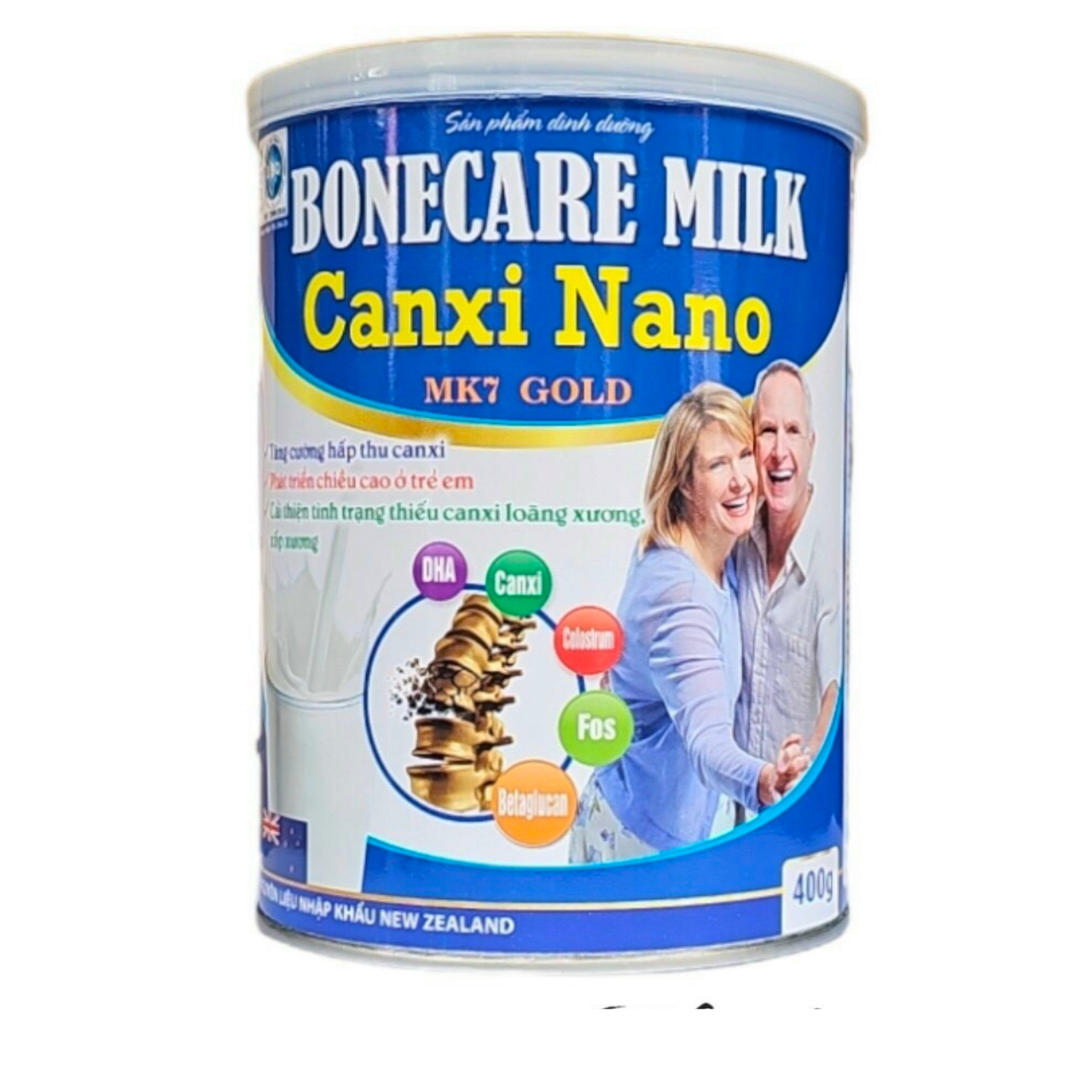Sữa Bonecare Milk Canxi Nano MK7 Gold Hộp 900g- Bổ Sung,Tăng Cường Hấp Thu Canxi, Phát Triển Chiều Cao Trẻ Em