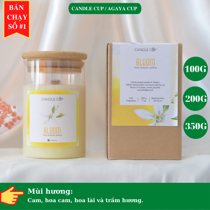 Nến Thơm hoa lài AGAYA Candle Cup - Mùi BLOOM
