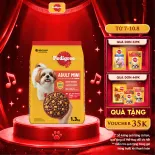 Thức ăn chó Mini Pedigree vị bò, cừu & rau củ túi 1.3kg