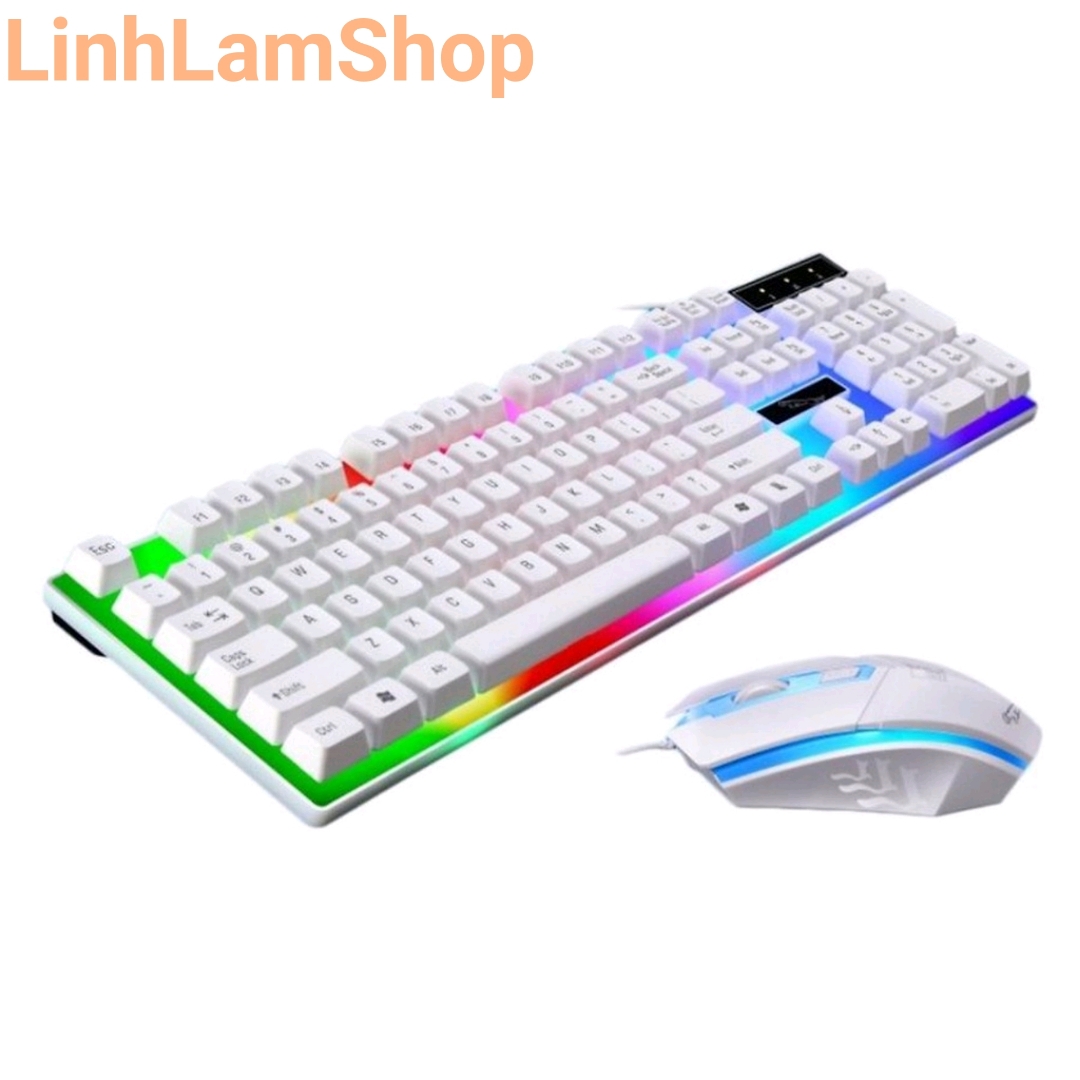 COMBO PHÍM CHUỘT GAME THỦ G21 GIẢ CƠ LED 7 MÀU CỰC NHẠY CHẤT LIỆU BỀN ĐẸP