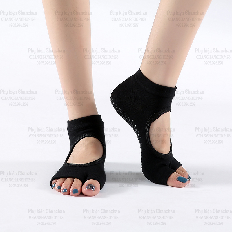 Vớ tập Yoga nữ - vớ chống trượt (Mẫu 3, hở ngón) 37k / đôi