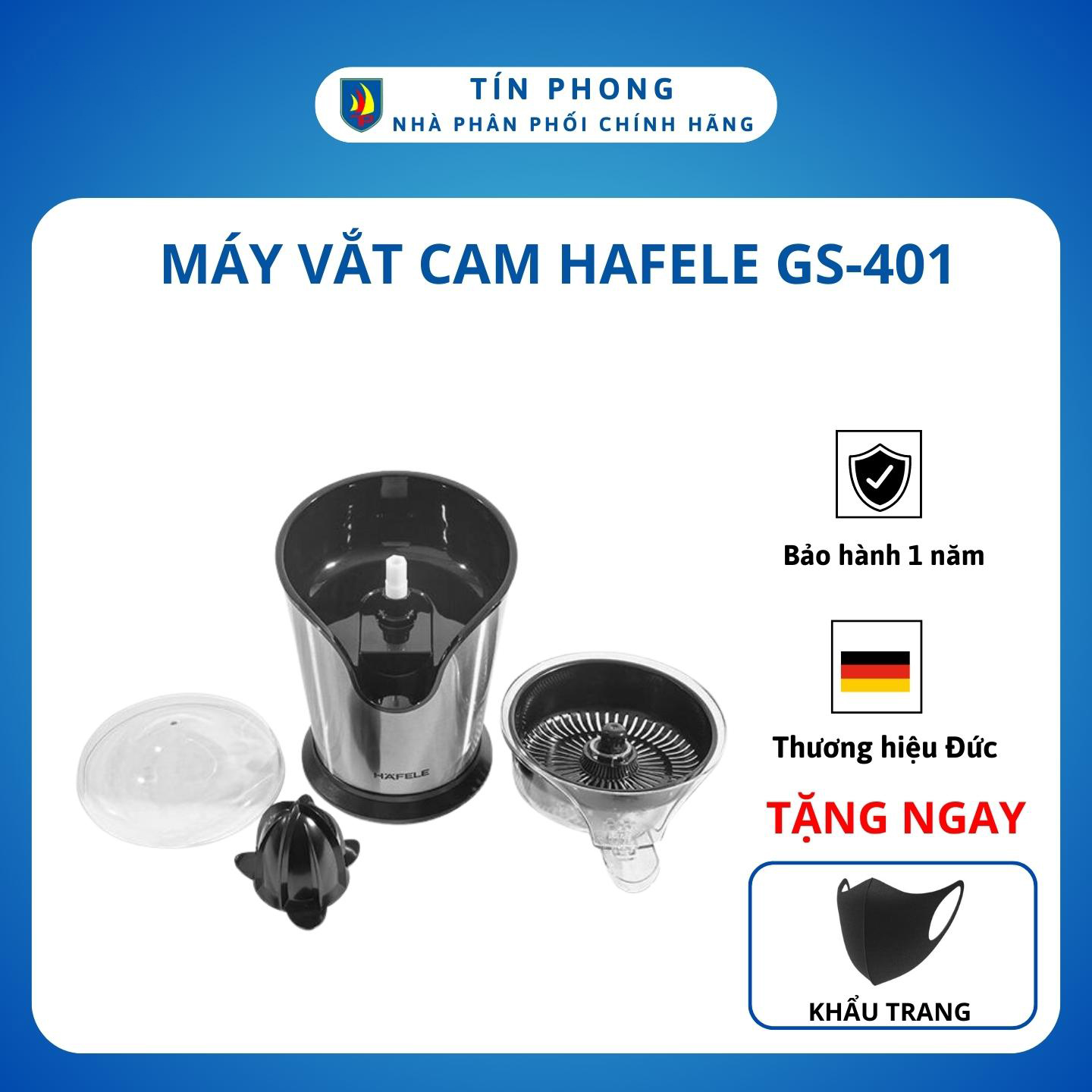 [Giao Hỏa Tốc 2H] Máy vắt cam, máy ép cam Hafele GS-401 - Có nắp đậy chống bụi - Chức năng chống nhỏ giọt - Hàng chính hãng - Bảo hành 12 tháng